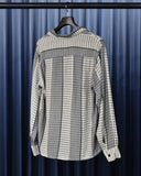 Vintage《Marlboro》1950s Stripe&Border Patterned Rayon Silk Shirt