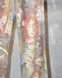 Vintage 1960s-1970s《Wrangler》“John Lennon” Hand-drawn Art Printed Psychedelic Pants