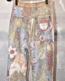 Vintage 1960s-1970s《Wrangler》“John Lennon” Hand-drawn Art Printed Psychedelic Pants