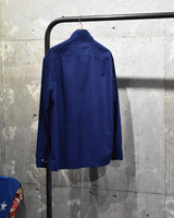 Vintage《Obermeyer》1970s Silver Square Button Stand Collar Shirt