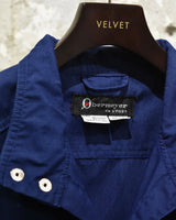 Vintage《Obermeyer》1970s Silver Square Button Stand Collar Shirt