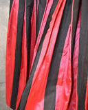 Vintage "Handmade" Red×Black Pleats Skirt