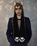 Vintage 2000s《deLux》"Handmade" Tiger Knit Cap