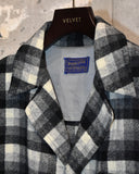 Vintage 1950s《PENDLETON》Ombre Check Wool Open-collar Shirt