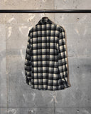 Vintage 1950s《PENDLETON》Ombre Check Wool Open-collar Shirt