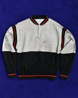 Vintage《pierre cardin》1980s Half Front&Switching Sweat