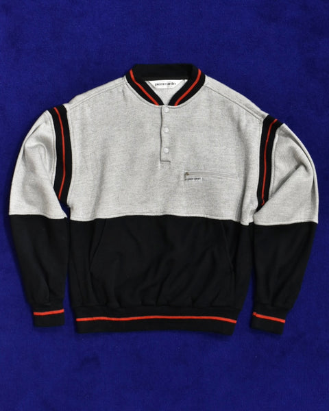 Vintage《pierre cardin》1980s Half Front&Switching Sweat