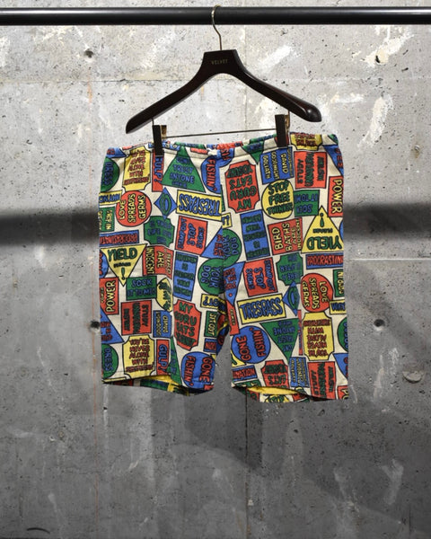 Vintage 1970s All-over pattern Cotton Short Pants