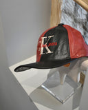 Vintage《Calvin Klein Jeans》Red×Black All Leather Cap