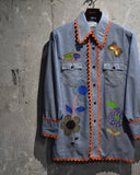 Vintage《JC Penney》1970s Patchwork Chambray Shirt