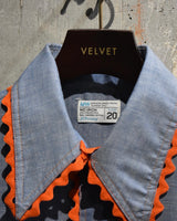 Vintage《JC Penney》1970s Patchwork Chambray Shirt
