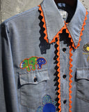 Vintage《JC Penney》1970s Patchwork Chambray Shirt