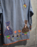 Vintage《JC Penney》1970s Patchwork Chambray Shirt