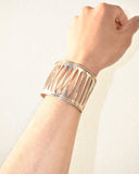 Vintage Mexican Silver 925 Openwork Cuff Bangle