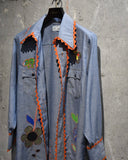 Vintage《JC Penney》1970s Patchwork Chambray Shirt