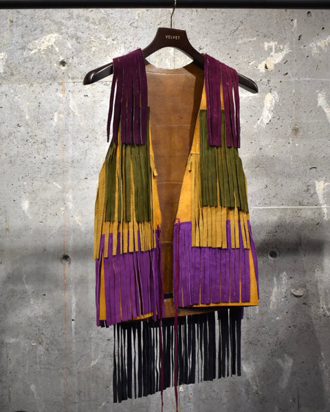 Vintage 1970s Fringe Suede Vest