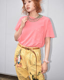 Vintage 1990s《Hanes》"Salmon Pink" Pocket T-shirt