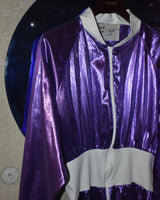 Vintage《Do Rags Designs》1980s Shiny Purple Jump Suit