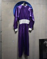Vintage《Do Rags Designs》1980s Shiny Purple Jump Suit