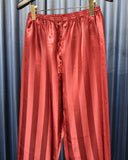 Vintage 1980s Stripe Silk Pajama Set-up