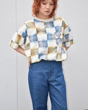 Vintage 1950s《Barclay》Brushstroke Check T-shirt