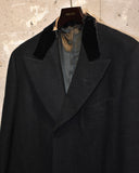 Vintage 1930s-1940s Velvet Collar Classic Chesterfield Coat
