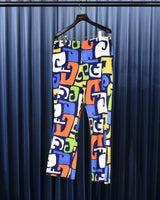 Vintage 1970s All-over Pattern Flare Pants