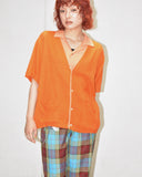 Vintage 1960s《Darwin》 Layered Rayon Open Collar Shirt