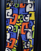 Vintage 1970s All-over Pattern Flare Pants