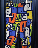 Vintage 1970s All-over Pattern Flare Pants