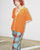 Vintage 1960s《Darwin》 Layered Rayon Open Collar Shirt