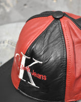 Vintage《Calvin Klein Jeans》Red×Black All Leather Cap
