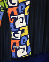 Vintage 1970s All-over Pattern Flare Pants