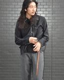Vintage 1950s《Willy Rosenbusch》 Black Cotton Silk Pull-over Shirt
