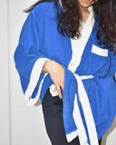 Vintage 1960s《weldon》 Blue Pile Robe