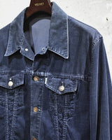 Vintage《Levi's》1960s Navy Corduroy Slim Fit Trucker Jacket