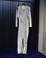 Vintage Splash Painted Paper Jump Suit