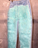 Vintage Shaggy Fur Denim Pants