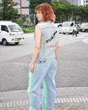 Vintage 1970s 《LEVI'S》Embroidered Denim Vest