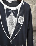 Vintage《PLYMOUTH》1970s Tuxedo Trompe Print Long Sleeve Shirt