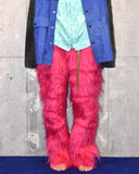 Vintage Shaggy Fur Denim Pants