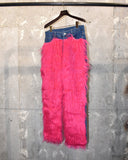 Vintage Shaggy Fur Denim Pants