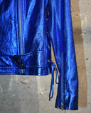 Vintage 2000s《AFFLICTION》Metallic lace-up blue riders jacket
