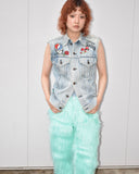 Vintage 1970s 《LEVI'S》Embroidered Denim Vest
