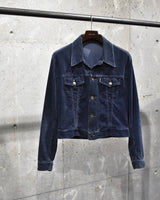 Vintage《Levi's》1960s Navy Corduroy Slim Fit Trucker Jacket