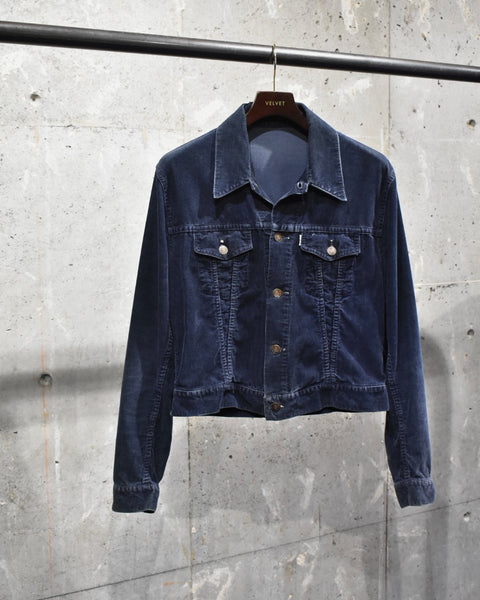 Vintage《Levi's》1960s Navy Corduroy Slim Fit Trucker Jacket