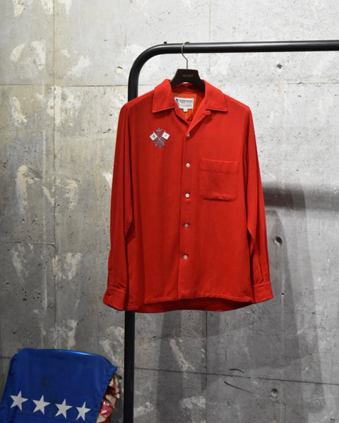 Vintage《GOLDEN NUGGET》1950s Wool Open-collar Shirt