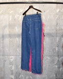 Vintage Shaggy Fur Denim Pants