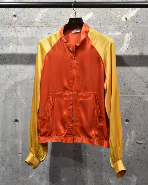 Vintage《bojeangles》1970s Satin Zip-up Jacket