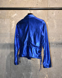 Vintage 2000s《AFFLICTION》Metallic lace-up blue riders jacket